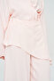 Women's Asymmetrical Waist Detailed Solid Color Wide Leg Pants - 3