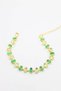 Glb-Stl41414 Baget Stone Bracelet - Green