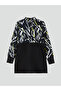 Lcw Dream Black Stand Collar Patterned Women's Hijab Swimsuit Set - 7