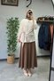Sapphire Piece Bell Skirt Brown - 2