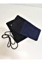 Black Navy Blue Patchwork Denim Roll-Up Pen Holder - 5