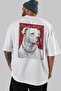 For Dog Lovers 41 White Oversize T-Shirt with Dog Print on the Back 100% Cotton Unisex Dog Lover Premium Design - 5