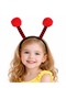 Red and Black Ladybug Crown with Antenna - Children's Ladybug Crown with Mega Pompoms - 2