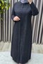 Women's Clothing Plus Size Covered Stone Crepe Fabric Nergiz Evening Dress - 8