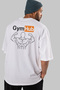 Gym Hub Oversize Back Printed White T-Shirt 100% Cotton Streetwear Premium Comfortable Fit - 7