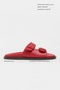 Cute Red Rustic Double-Strapped Flat Sole Women's Slippers - 2