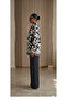 Geometric Print Button-Down Shirt – Black & White - 2
