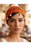 Bohemian Style Pearl Detailed Openwork Summer Knitwear Hair Bandana, Hair Accessory - 4