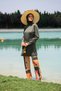 Full Covered Hijab Swimsuit Set Khaki Colored Waist Tie 3 Pieces – M2226 - 4