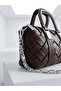 C3049 Knitted Patterned Women's Hand and Shoulder Bag with Chain Strap Stylish Bag - 5