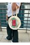 Sardines Graphic Round Tote Bag - Fun Coastal Beach Bag, Summer Shoulder Bag - 5