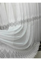Eli̇n 2573 V-105 Silver Detail 1/3 Pleated Tulle Curtain Apm - 6