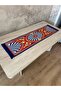 Napoli̇ Series, Cobalt Blue Fringed Suede Runner 40X140 cm