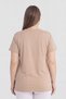 Cotton Lycra Beige Short Sleeve Maternity T-Shirt Comfortable and Breathable Maternity Wear - 3