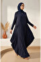 Sandy Fabric Pocketed Hijab Dress 5656-01 Anthracite - 2
