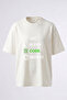 Eat Sleep Code Design Back Printed Cotton White Oversize T-Shirt