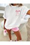 Women's Pink Ribbon Front and Back Printed Crewneck T-Shirt - 2