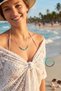 Turquoise Bead String Evil Eye Beaded Women's Necklace 45 cm – Tarnish-Resistant Steel Gold Color Chain Elegant Everyday Necklace - 2