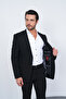 Black Classic Slim Fit Jacket - 3