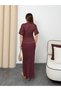 Women's Silvery Knitwear Skirt Set with Inner Lining and Button Detailing, Stylish Evening Dress Set - 3