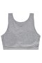 Basic Padded Wide Strap 10-12 Years Old Girls' Bustier - Gray - 2