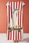 Duck with Skateboard Striped Kids Beach Towel - Red and White Fun Unisex Microfiber Towel