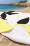 Tropical Leaf Beach Towel - Yellow Black Minimalist Pool Sea Bath Quick Dry Beach Cover - 5
