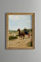 Coach Trip on a Country Road Painting - Vintage Patterned Frame - Slim Model