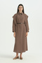 Modal Dress with Scarf Detail - Light Brown