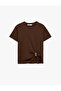 Regular Fit Cotton Short Sleeve Crew Neck T-Shirt with Accessory Detail - 3