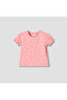 Crew Neck Short Sleeves T-shirt with Floral Print