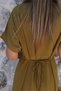 Olive Brooch Detail Waist Tie Dress - 5