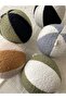 Handmade Dual Color Plush Toy Ball - Soft Playmate (19 cm) Brown - White - 3
