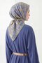 Soft Scarf Geometric Gray - 2
