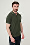 Patterned Slim Fit Polo Collar Buttoned Men's Knitwear T-Shirt Khaki - 11595.26Y - 5