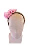 Pink Floral Detailed Straw Crown – Handmade Bohemian Spring Crown and Summer Hair Accessory - 6