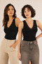 Women's Cotton & Modal V-Neck Lace Detailed 2-Piece Undershirts - Flexible and Soft Texture