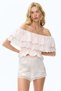 Flounced off-the-shoulder top
