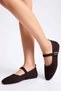 Women's Knitwear Ballerina Metal Accessory Detailed Square Toe Flat Heel Comfortable Daily Shoes Modern Stylish Elegant - 3