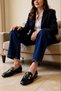 Women's Loafer Shoes Metal Buckle Detailed Flat Heel Almond Toe Faux Leather Comfortable Daily Modern Stylish - 4