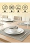 34 Pcs Opal ware Dinner set 6 x Dinner plate 6 x Dessert plate 6 x Soup plate 6 x Bowl 6 x Soup spoon 1 x Serving bowl 1 x Serving Plate 2 x Ladle Dishwasher Microwave safe - 3