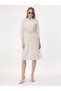 Rochie midi crem de damă