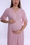 Mother's Comfort Maternity Nightgown with Breastfeeding Feature Effortt - Pink - 5