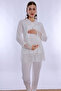Cotton Maternity Pajama Set with Hidden Nursing Features Effortt - Ecru - 8