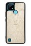 Realme C21 Glossy Phone Case with Cream Gold Lv Design