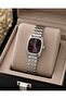 Minimal Design Silver Color Claret Red Dial Women's Wristwatch Elegant Daily Use Gift Boxed - 2