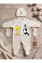 Organic 100% Cotton Cartoon Themed Newborn 3-Piece Romper Set - 2