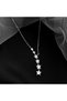 Star Design Zircon Stone Women's Steel Necklace - Non-Tarnish Silver Color - 3