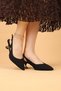 Women's Short Heeled Evening Dress Shoes High Heels - 2