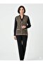 Women's Authentic Patterned Buttoned Knitwear Vest with Pockets Classic Mother's Vest Compatible with Sizes 42-48 - 2